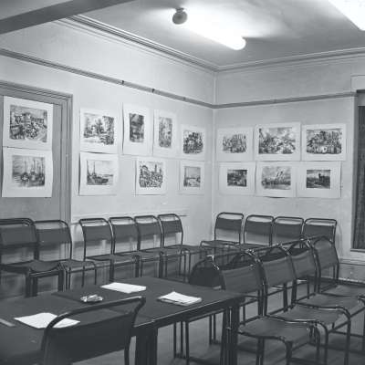 Interior Room with art exhibition