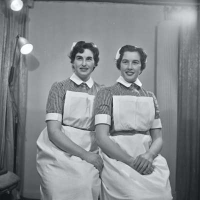 Portrait of two nurses in uniform