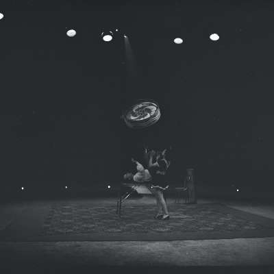 Circus performers in ring