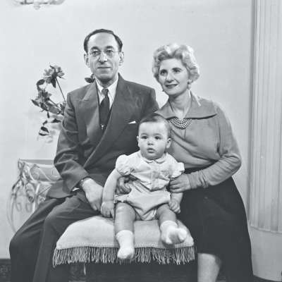 Portrait of a couple with a baby