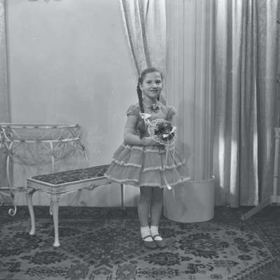 Portrait of a girl in Communion dress