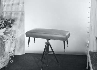 Footrest on tripod in studio
