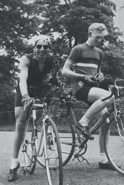 Portrait of two cyclists