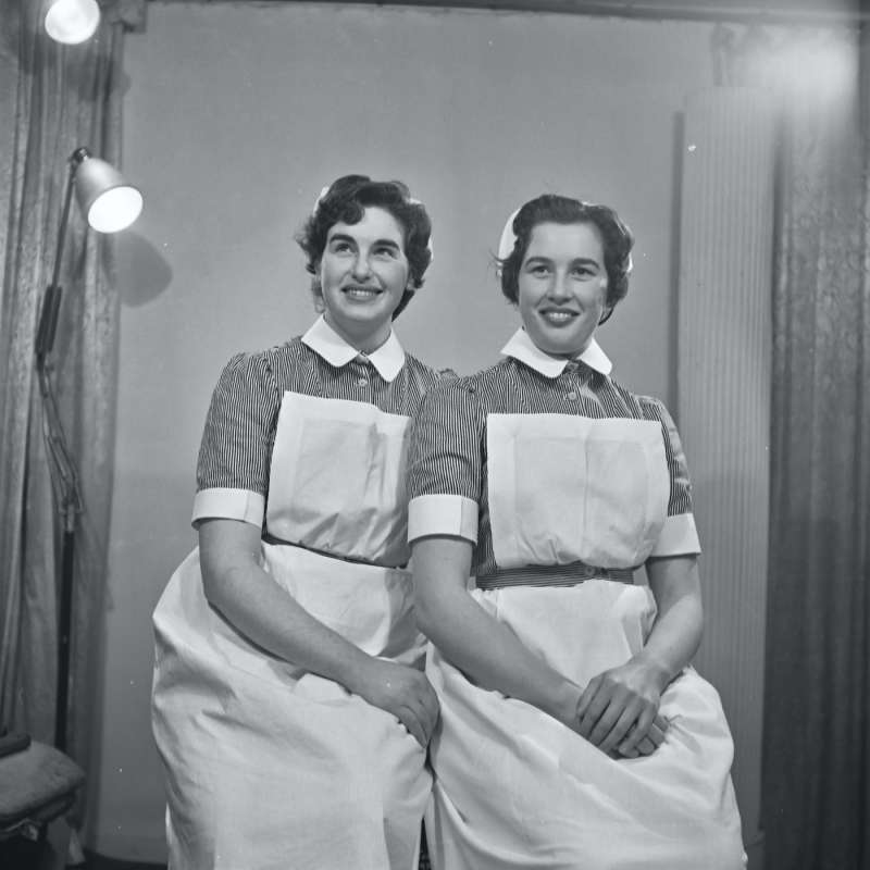 Portrait of two nurses in uniform