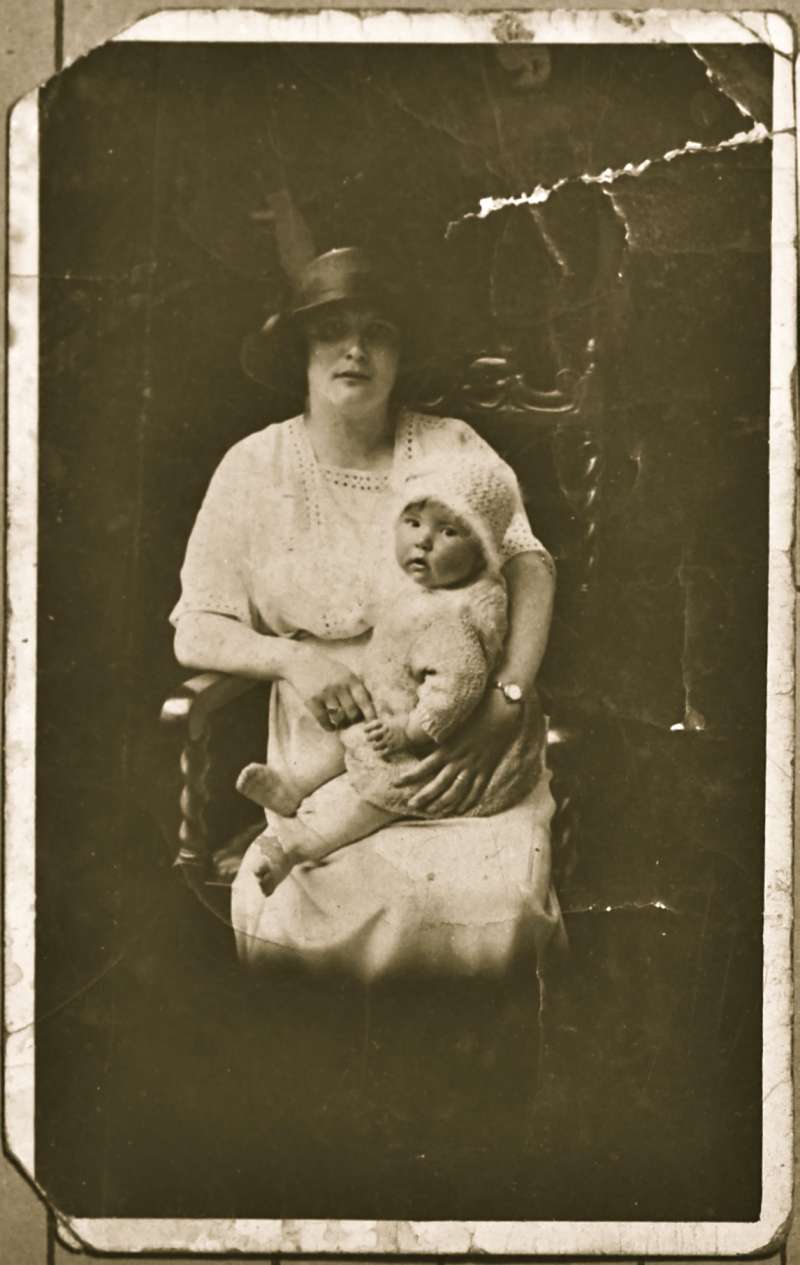 Portrait of a woman with baby