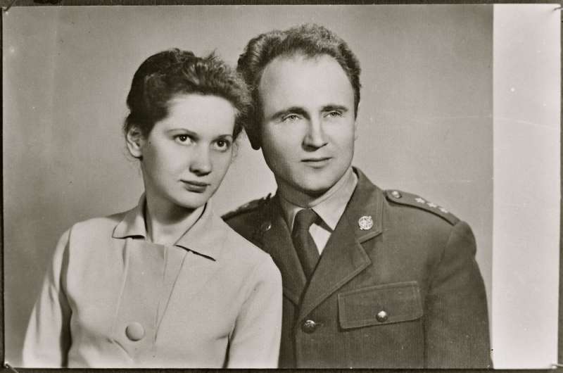 Portrait of a soldier and woman