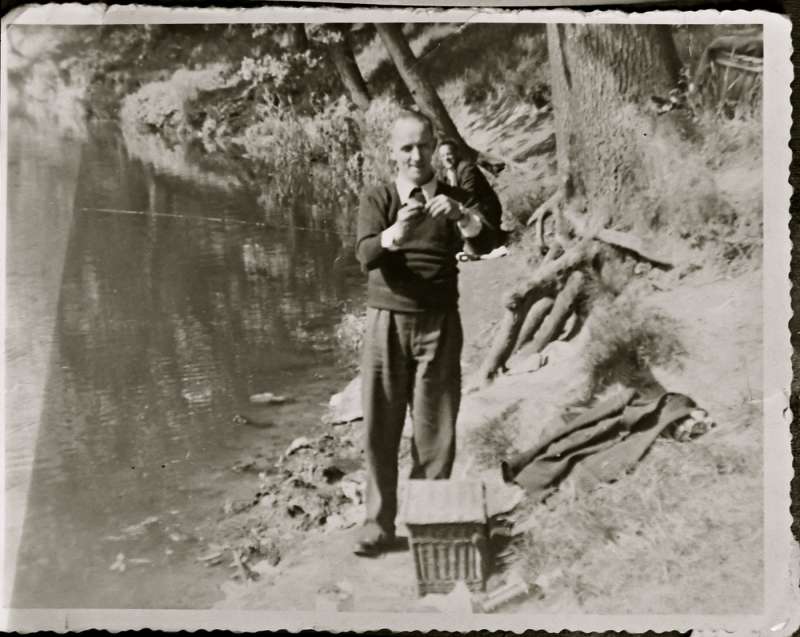 Portrait of a man fishing