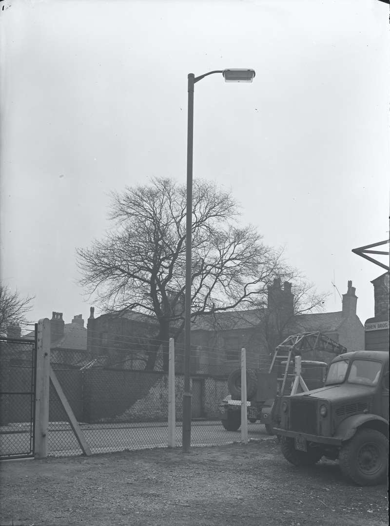 Truck and lampost