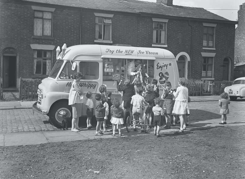 Children at Mr. Whippy Ice Cream Van