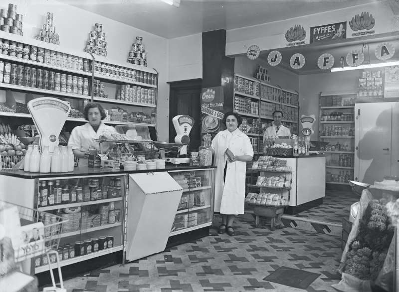 Shop interior with counter