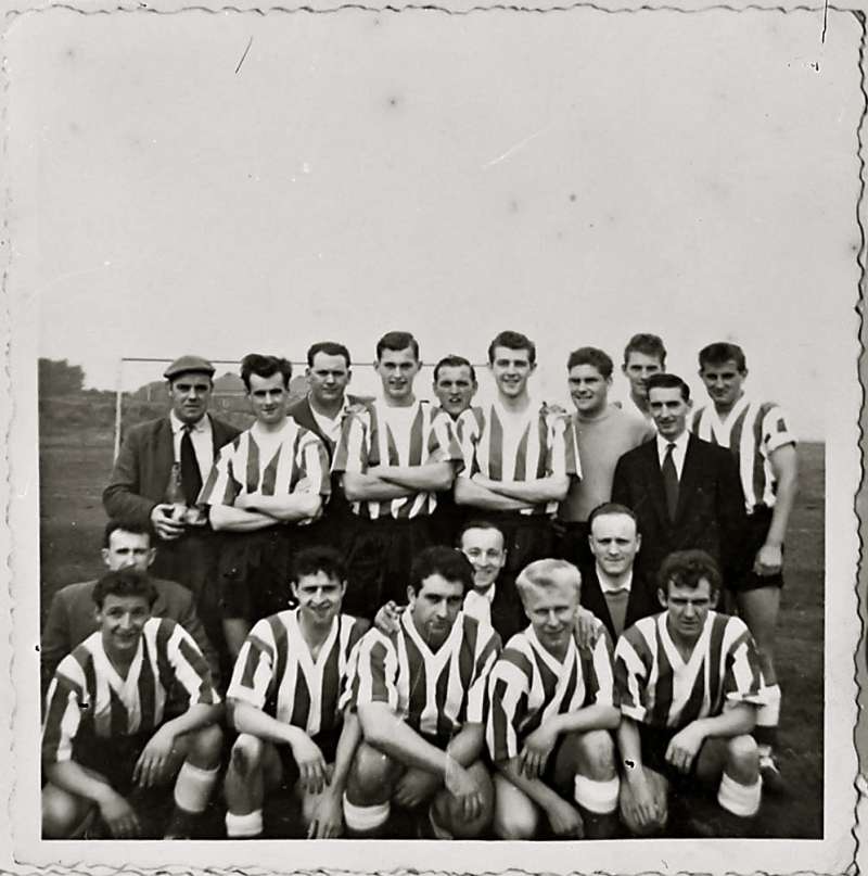 Mens football team on the pitch