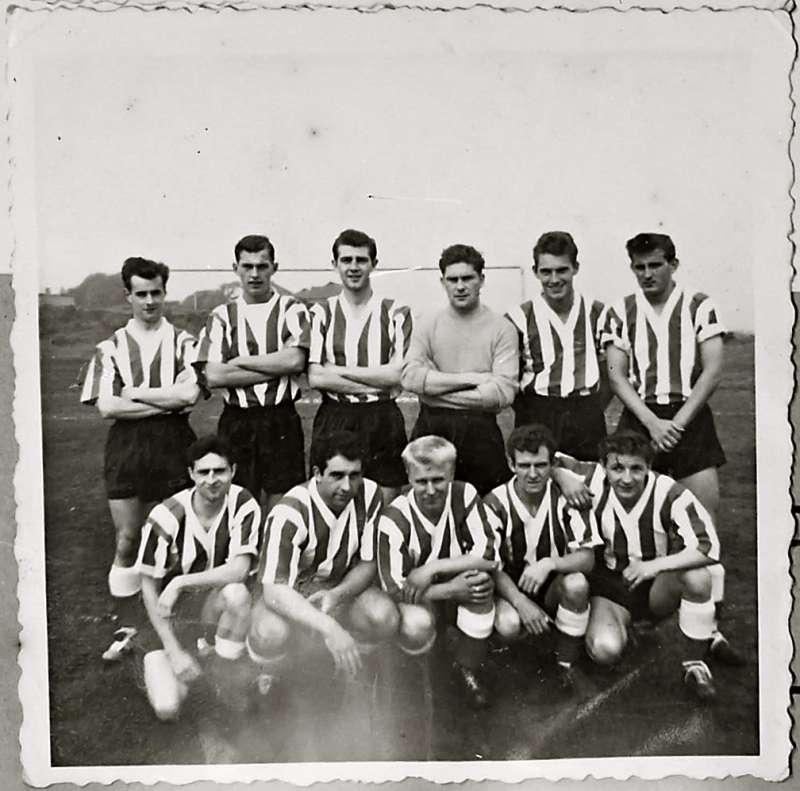 Mens football team on the pitch