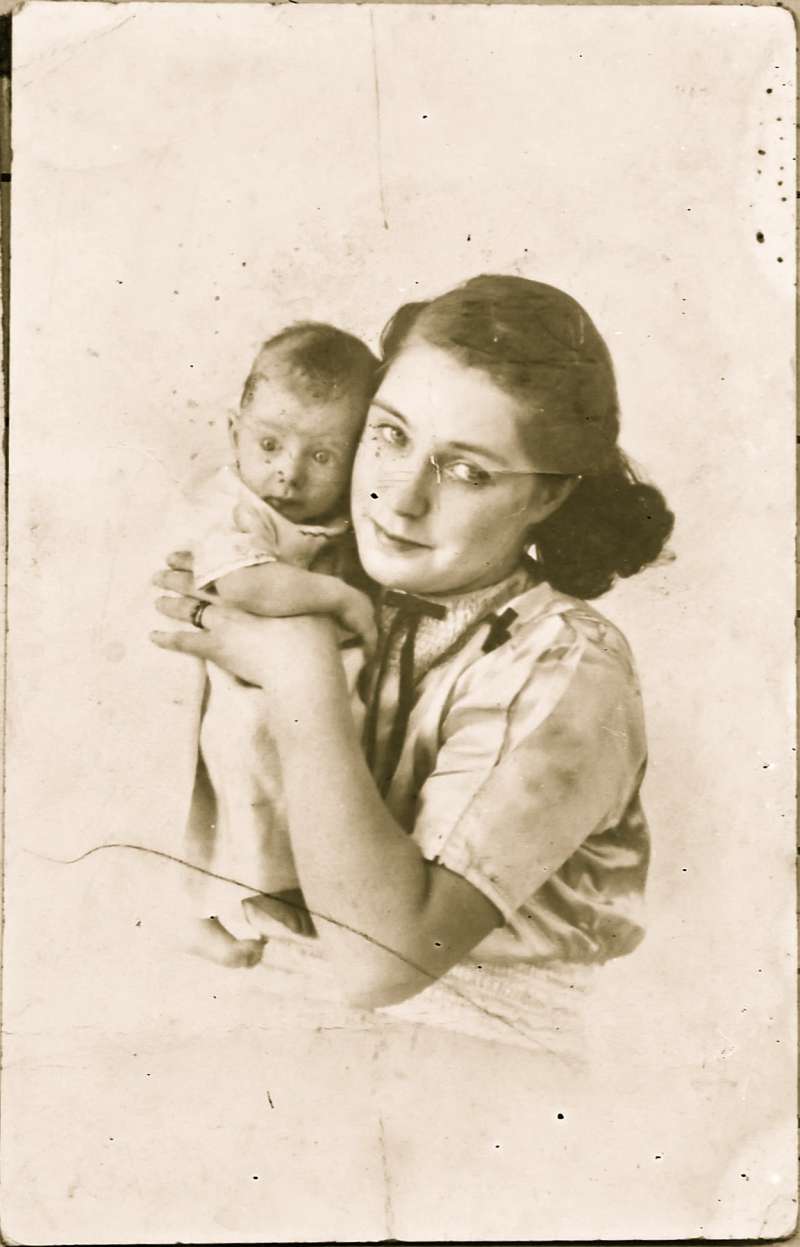Portrait of a woman and baby