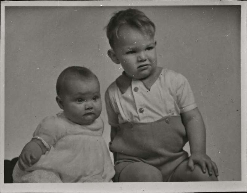 Portrait of a baby and boy
