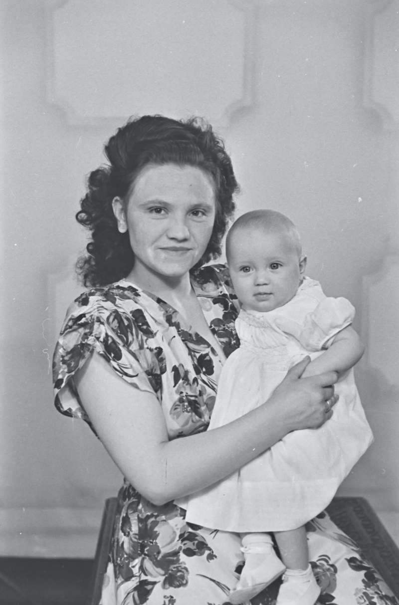 Portrait of a woman and baby